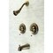 Kingston Brass KB663PL Tub and Shower Faucet, Antique Brass KB663PL - alternate 2